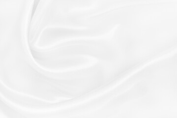 White fabric texture background, detail of silk or linen pattern.