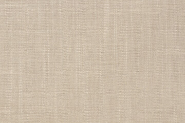 Brown linen fabric cloth texture for background, natural textile pattern.