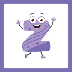 Alphabet shapes Z cartoon