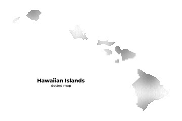 Dotted Map of Hawaiian Islands