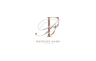 FB BF initial wedding letters logo monogram