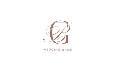 GB BG initial wedding letters logo monogram