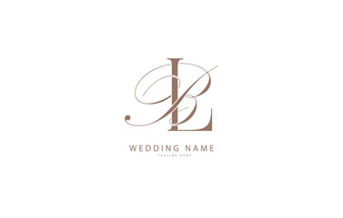 LB BL initial wedding letters logo monogram