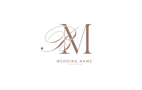 MB BM initial wedding letters logo monogram