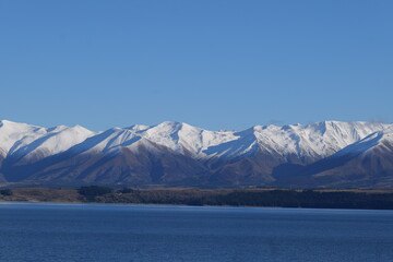 mountain lake and mountains