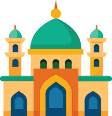 taj mahal vector illustration building city