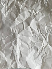 Wrinkled Paper Texture: Close-up of a textured, crumpled piece of paper, capturing the delicate folds and shadows creating a sense of history and depth.