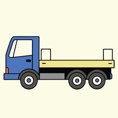 truck car trailer illustration