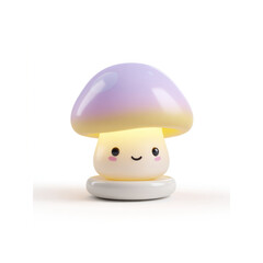 Fototapeta premium Cute purple mushroom lamp