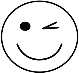 happy smiley face emoji icon on white background