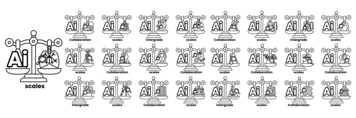 A series of scales with the letters A through Z on them