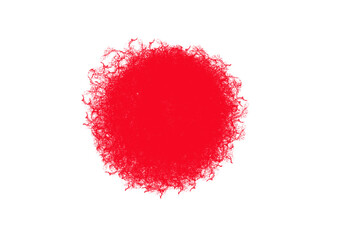 Red watercolor ink splatter circle for overlays, highlights, labels, and design accents