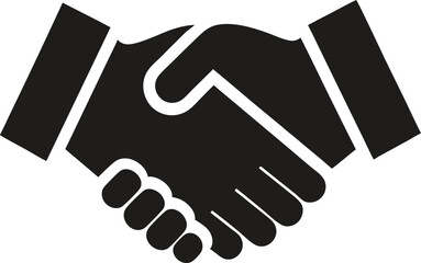 handshake vector silhouette black