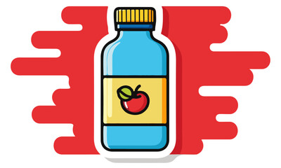 Apple Flavored Blue Juice Bottle, suggesting a refreshing fruit-flavored drink.