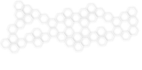 Abstract light grey and white hexagon 3d effect pattern with shadow seamless texture background. Use for book, poster, flyer, website vector illustration.	