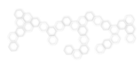 Abstract light grey and white hexagon 3d effect pattern with shadow seamless texture background. Use for book, poster, flyer, website vector illustration.	