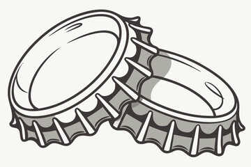 vector illustration of a bottle cap