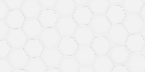 Abstract light grey and white hexagon 3d effect pattern with shadow seamless texture background. Use for book, poster, flyer, website vector illustration.	