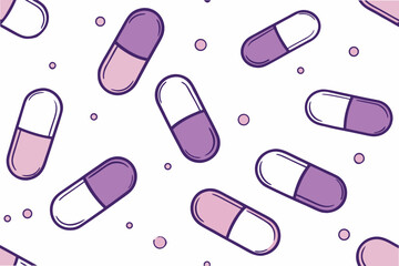 seamless pattern of capsule