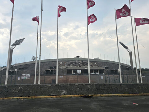 Mexico City, Mexico - Nov 3, 2024: The Estadio Olimpico Universitario is a soccer venue of the National Autonomous University of Mexico UNAM, located in Mexico City
