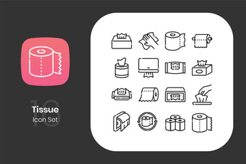 Lineal tissue icon design set
