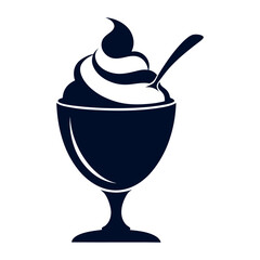 Elegant silhouette of a juice logo with glass