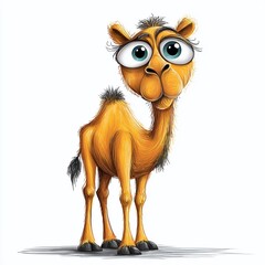 Obraz premium Create Stunning Visuals of a Bored Camel Expert AI Prompt Engineering for Realistic FullBody Imagery