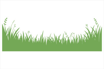 Green Grass Borders Collection Bundle| Green Meadow Nature Elements 