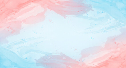 Obraz premium Pastel Pink and Blue Watercolor Abstract Background