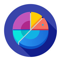Colorful Pie Chart Vector Illustration for Data Presentation