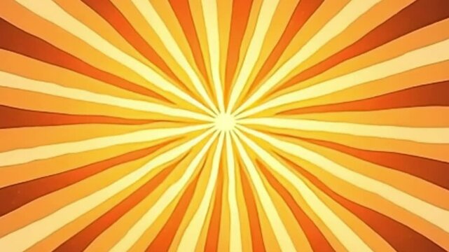 zigzag sunburst, rotating sunburst, retro vector background, vintage zigzag rays, seamless loop, retro loop video, warm retro colors, vector animation, psychedelic sunburst, abstract retro loop, hypno