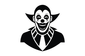 creepy clown vector icon