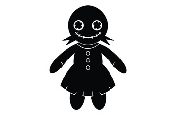 cursed doll vector icon