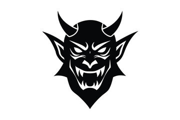 demon face vector icon