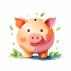 可愛いぶたの貯金箱　貯金