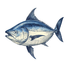 Vibrant Tuna Fish Illustration - Ocean Power