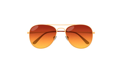 orange fashion sunglasses with dark lenses on isolated transparent png