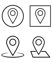 map location icon set . Location icon set, Map pin place marker. location pointer icon symbol in flat style.eps10