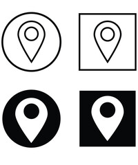 Location or map pin icon symbol. vector illustration eps10