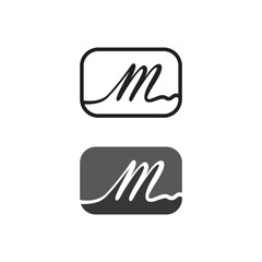 Obraz premium Stylish Letter M Logo with Symmetrical Design for Branding
