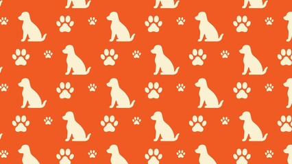 Vector seamless PET CARE pattern 