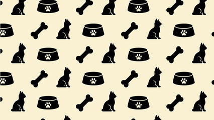 Vector seamless PET CARE pattern 