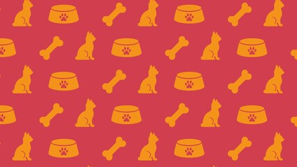 Vector seamless PET CARE pattern 