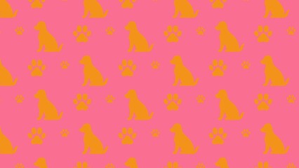 Vector seamless PET CARE pattern 