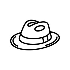 cowboy hat isolated on white coloring page