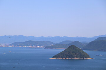 王子が岳展望台から見る大槌島
