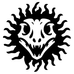 Reptile skull logo silhouette