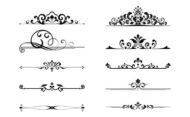 Vintage set. Floral elements for design monograms, invitations, frames, menus and labels. Graphic design of the website, cafes, boutiques, hotels, wedding invitations.