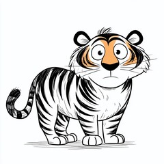 Obraz premium Generate Stunning Visuals of an Embarrassed Tiger Expert AI Prompt Engineering for Photorealistic Imagery