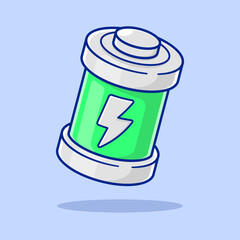 Battery charging simple illustration icon